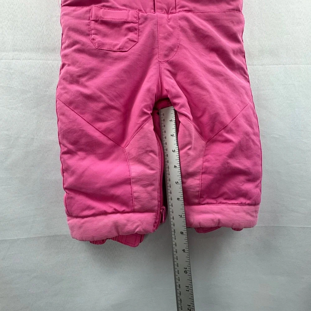 The Childrens Place Pink Snow Bib Overalls 12mo. Insulated Winter Warm Cozy Play
